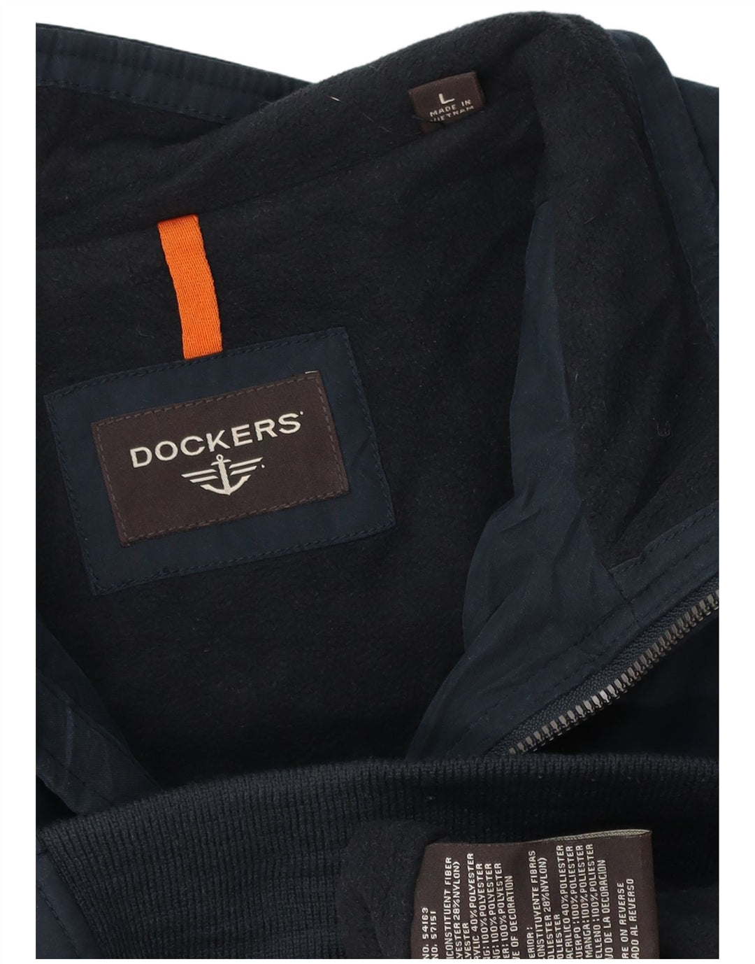 DOCKERS Giubbotto bomber da uomo UK 40 Large Blu Navy Poliestere