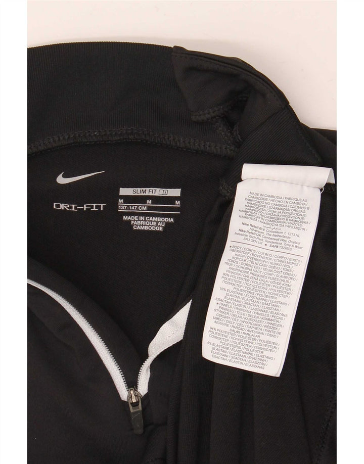 Top della tuta pullover slim Nike da bambino Dri Fit 10-11 anni, colore nero medio