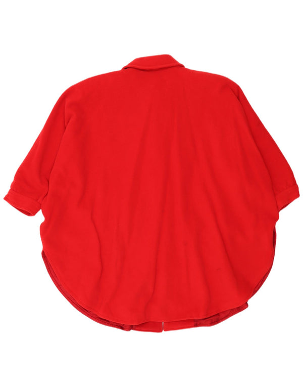 Cappotto a mantella vintage da donna EU 36 piccolo in lana rossa