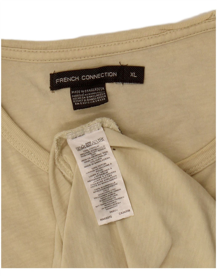 T-shirt da uomo French Connection Top XL in cotone beige