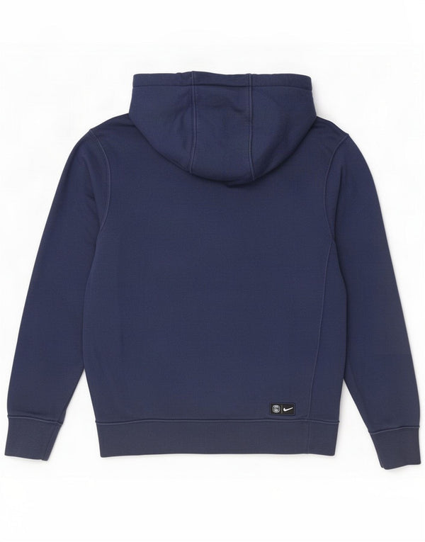Maglia con cappuccio grafica Nike Paris Saint-Germain da uomo piccola in cotone blu navy