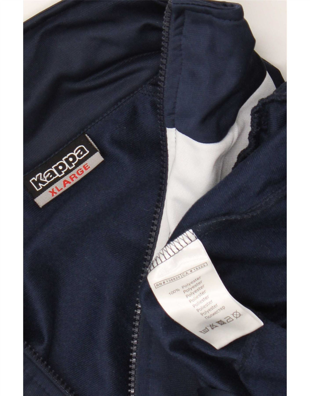 Giacca da tuta da uomo Kappa XL in poliestere color block blu navy