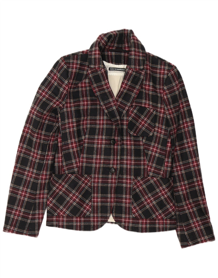 Giacca blazer da donna a 2 bottoni Drykorn US 4 piccolo plaid multicolore