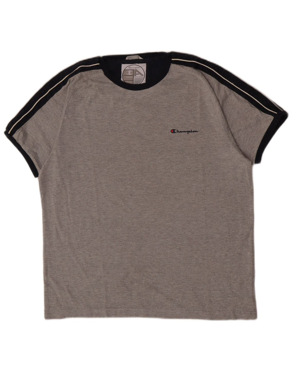 T-shirt da uomo Champion Top grande in cotone grigio