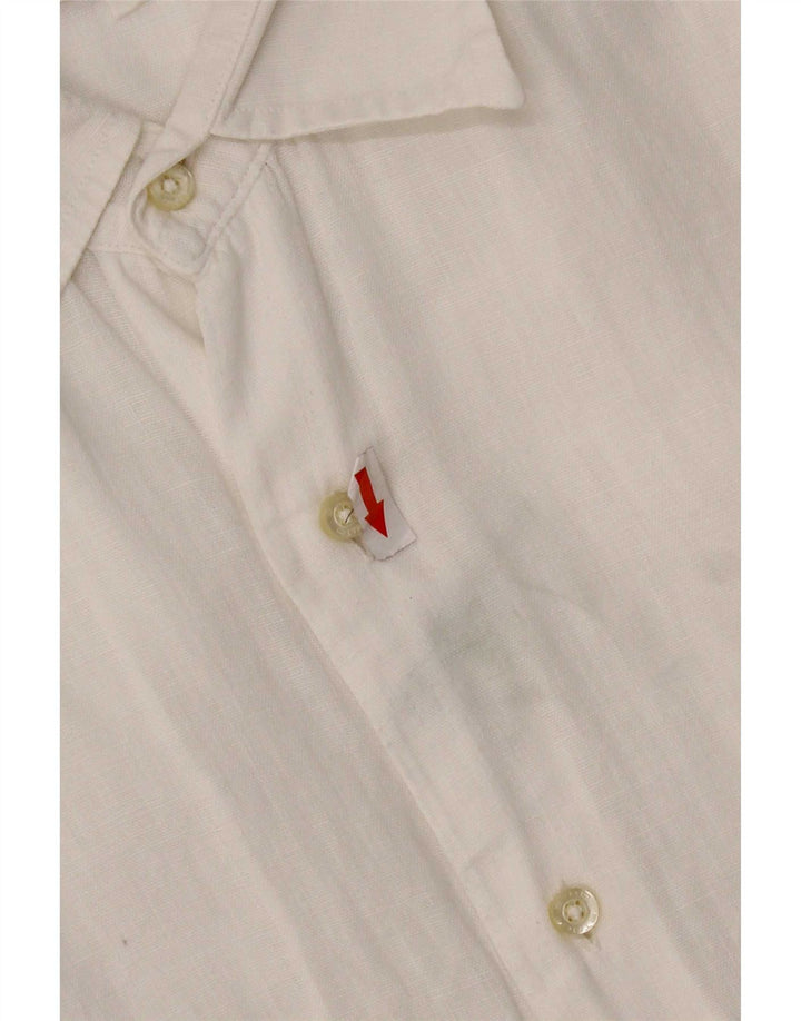 Camicia Etro Uomo 2XL Lino Bianco