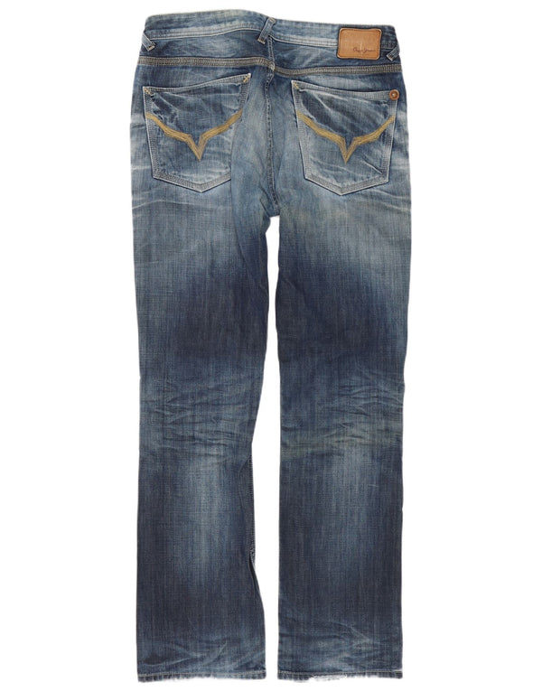 PEPE Jeans Mens Bootcut W34 L34 Blue Cotton