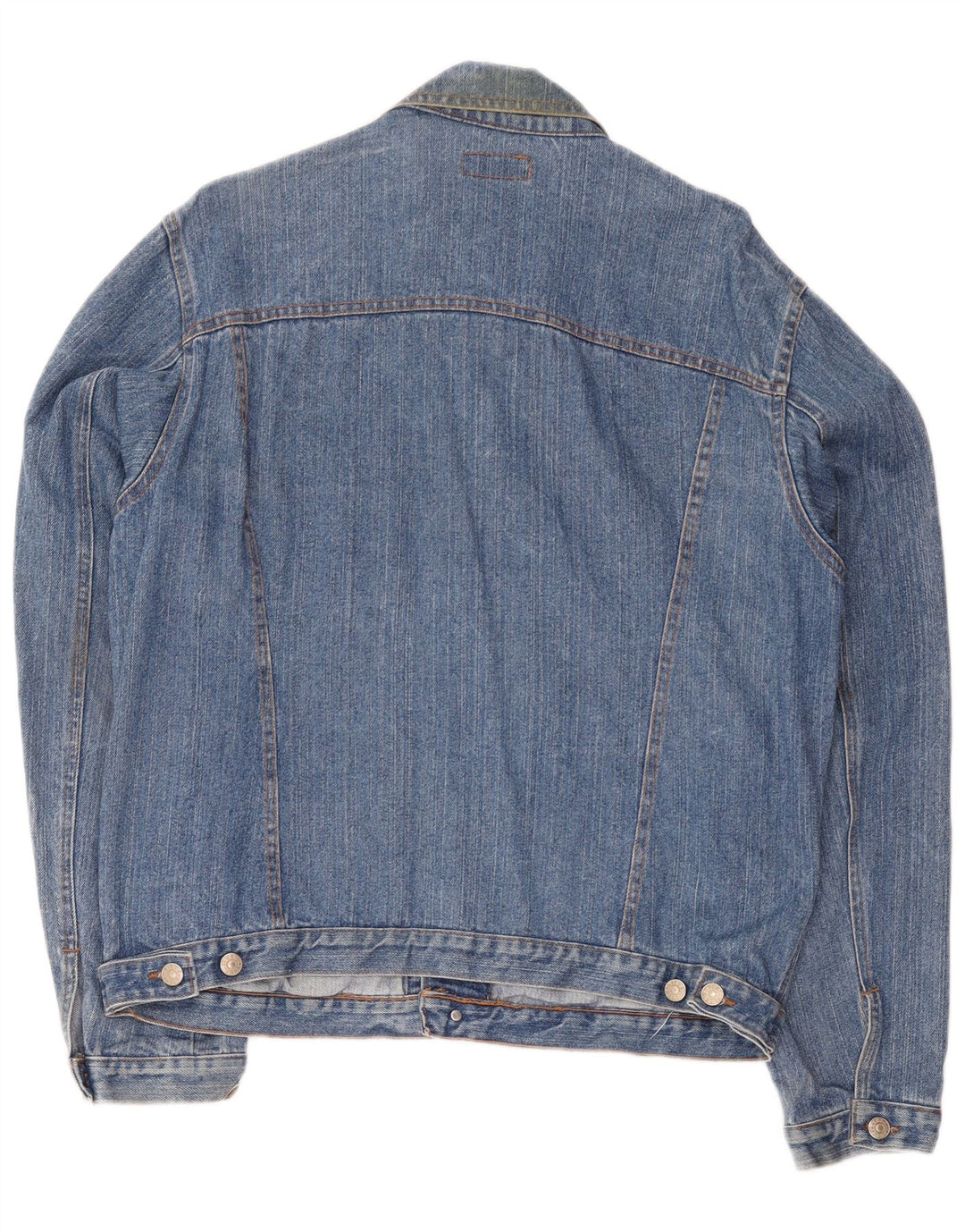 Giacca di jeans vintage da donna UK 20 2XL cotone blu
