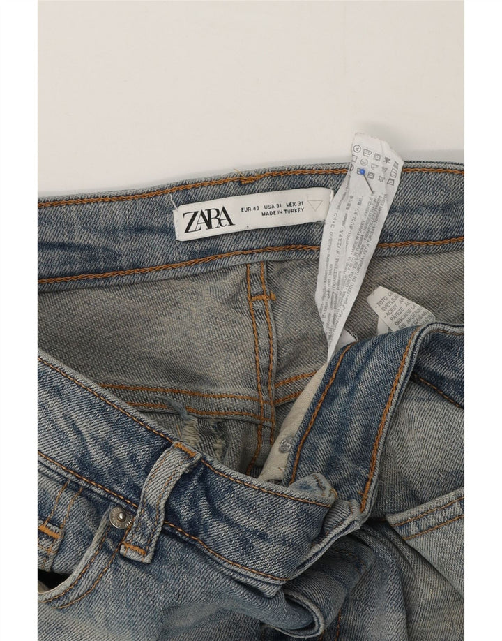 Jeans slim invecchiati da uomo Zara EU 40 medio W31 L29 cotone blu