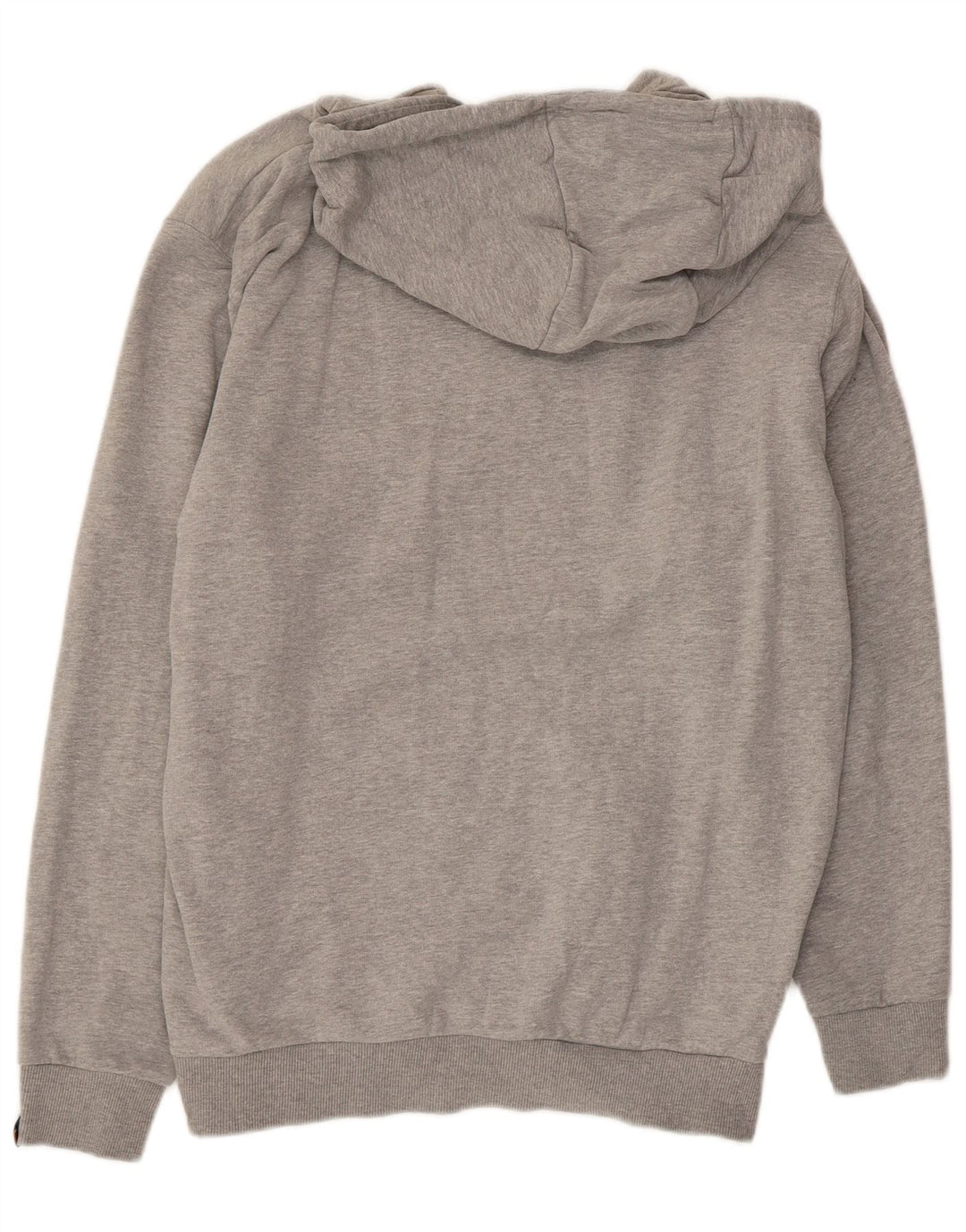 ELLESSE Felpa con cappuccio grafica da uomo in cotone color block grigio medio