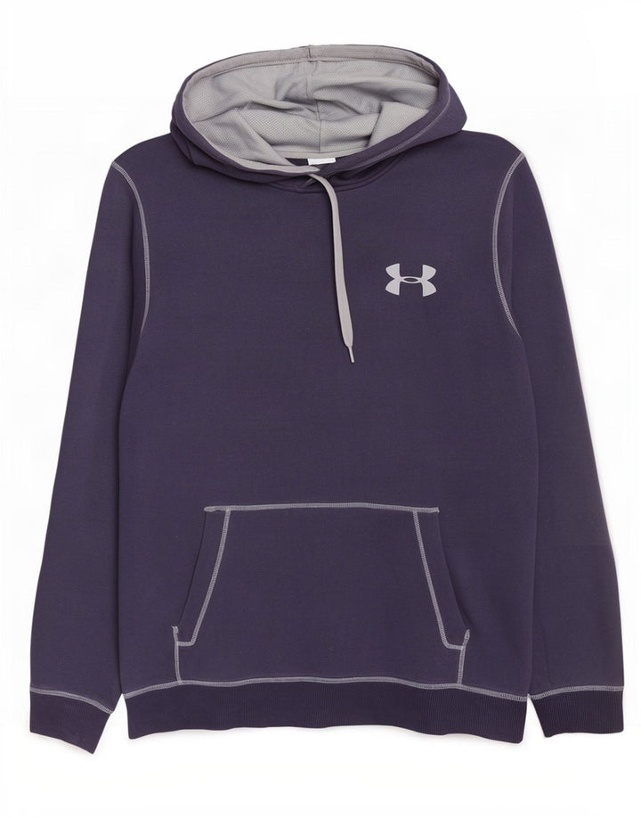 Felpa con cappuccio da uomo Under Armour grande in cotone blu navy