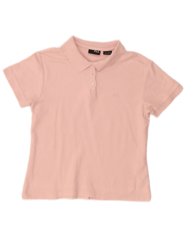 Polo da donna Fila UK 16 grande in cotone rosa