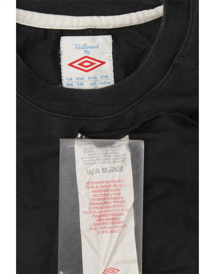 Maglietta Umbro per ragazzi, 9-10 anni, cotone color block medio nero