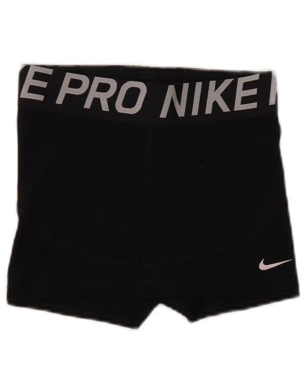 Pantaloncini sportivi Nike Dri Fit Graphic da donna UK 8 piccoli poliestere nero