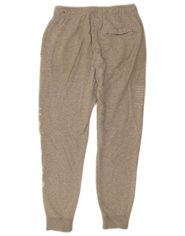 Pantaloni da tuta con grafica Nike Swoosh da uomo, pantaloni da jogging, piccoli, grigi screziati