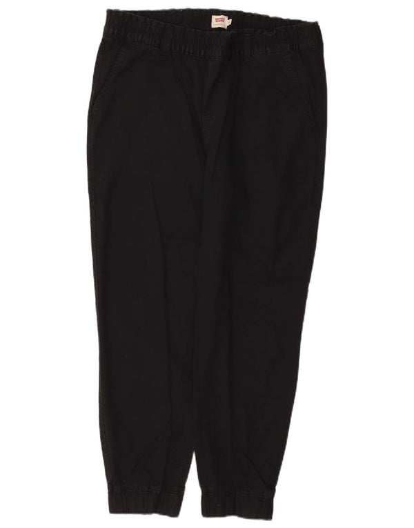 Pantaloni cropped da donna Levi's Joggers medi W30 24 cotone nero