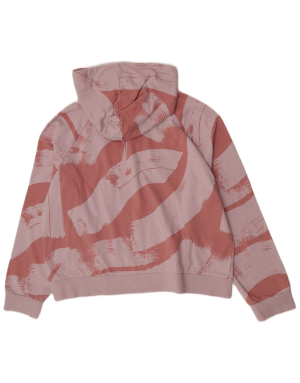 Felpa con cappuccio da donna Adidas Relaxed Fit UK 16//18 Large Pink Colourblock