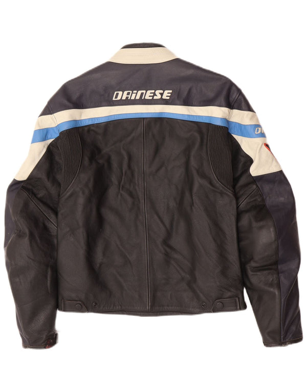 Giacca Dainese Graphic Racer da uomo UK 36 Small Nera in pelle color block