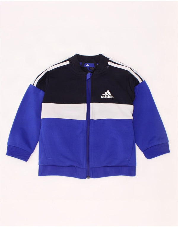 Adidas Giacca da tuta da bambino per neonato 12-18 mesi Blu Colourblock