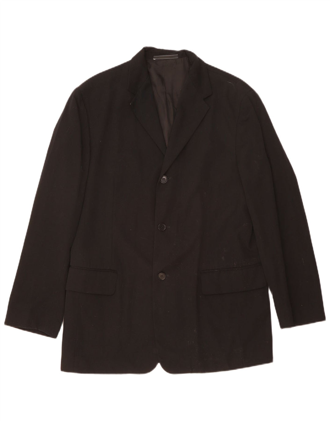 Giacca blazer a 3 bottoni da uomo Calvin Klein UK 40 grande lana nera