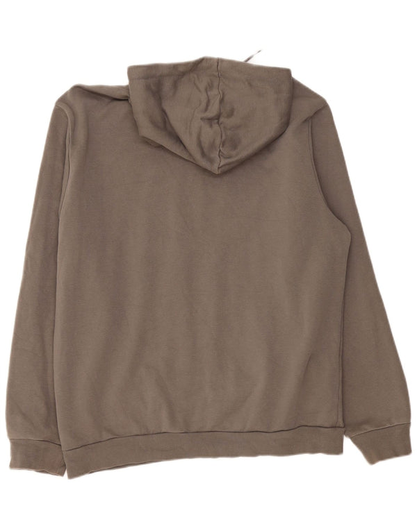 Felpa con cappuccio grafica da uomo PUMA grande in cotone grigio