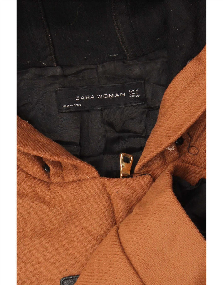 Borsone con cappuccio da donna Zara UK 14 Lana marrone medio