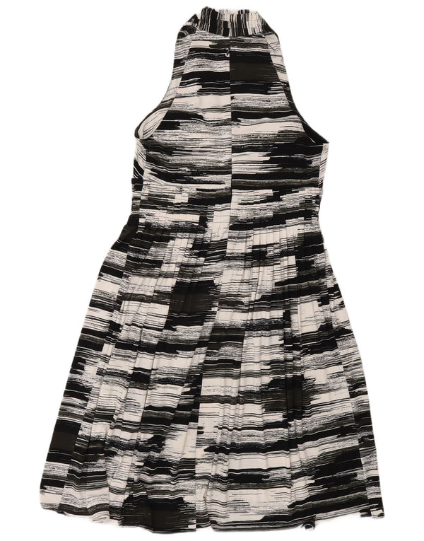 Abito a trapezio da donna Calvin Klein UK 10 piccolo nero a righe moderno