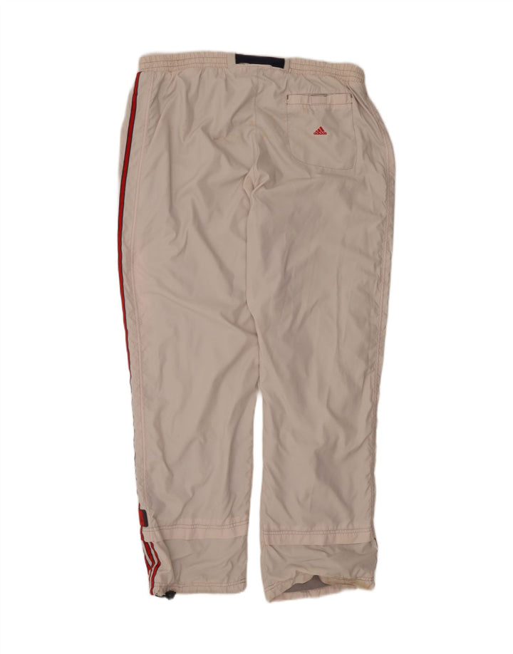 ADIDAS Mens Tracksuit Trousers UK 38 Medium  Beige Striped Polyamide Vintage Adidas and Second-Hand Adidas from Messina Hembry 