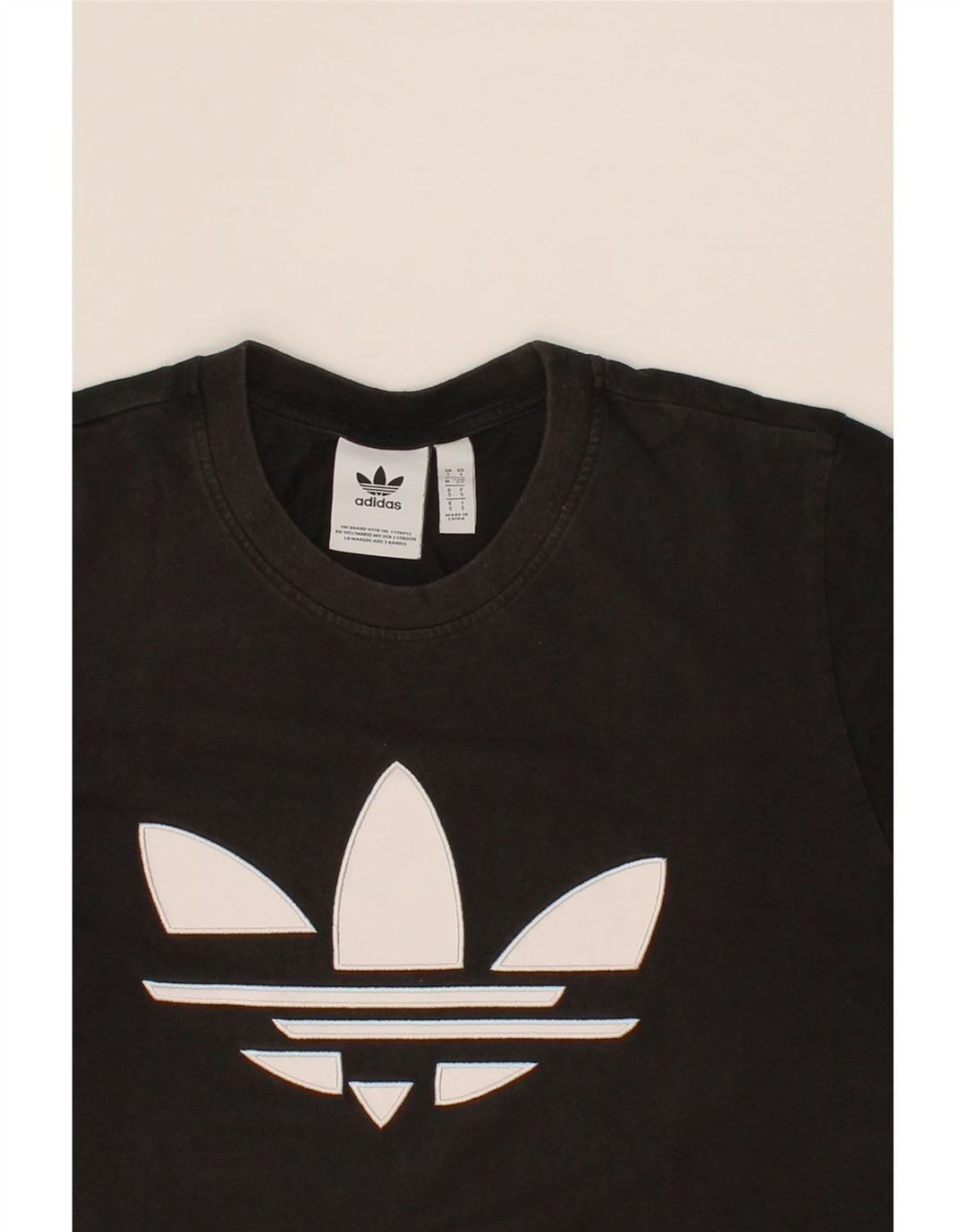ADIDAS Mens Graphic T-Shirt Top Small Black Cotton Vintage Adidas and Second-Hand Adidas from Messina Hembry 