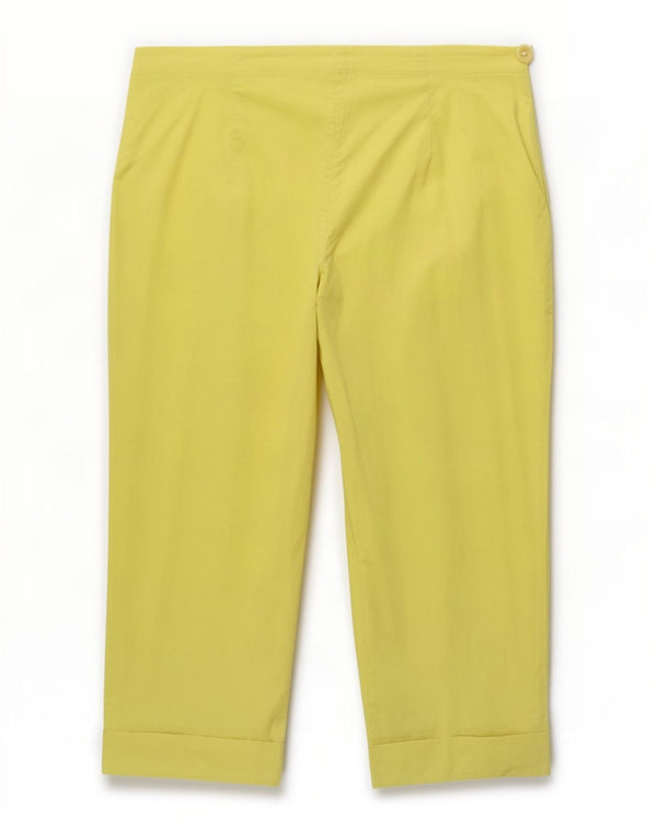 Pantaloni Capri da donna Benetton IT 46 Large W32 L17 Cotone verde