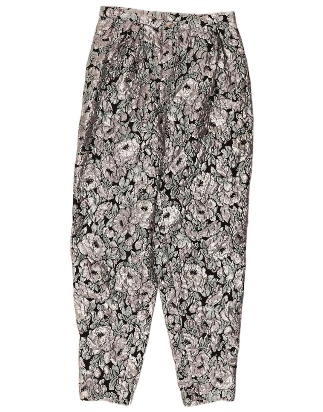 Pantaloni chino da donna VINTAGE IT 42 medio W26 L26 floreale multicolore