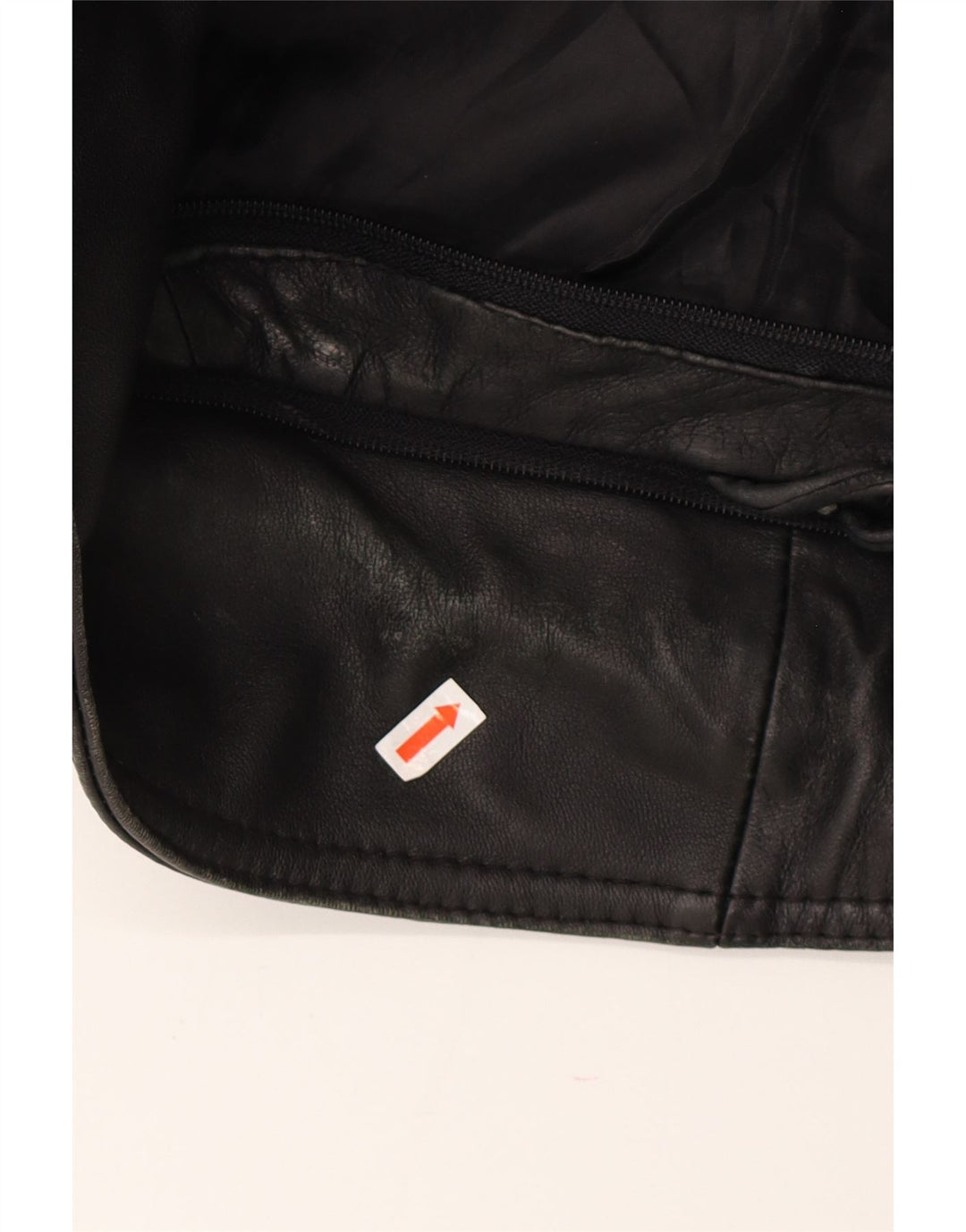 Cappotto in pelle vintage da uomo UK 42 XL Nero