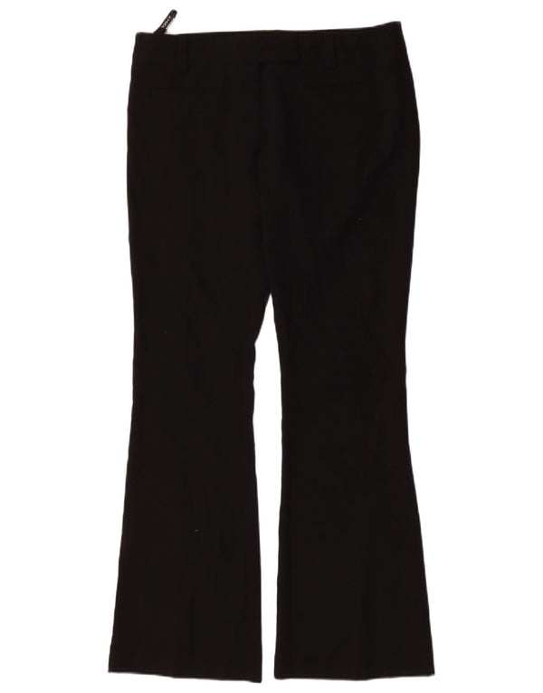 Pantaloni casual svasati da donna Topshop UK 12 medi W34 L32 poliestere nero