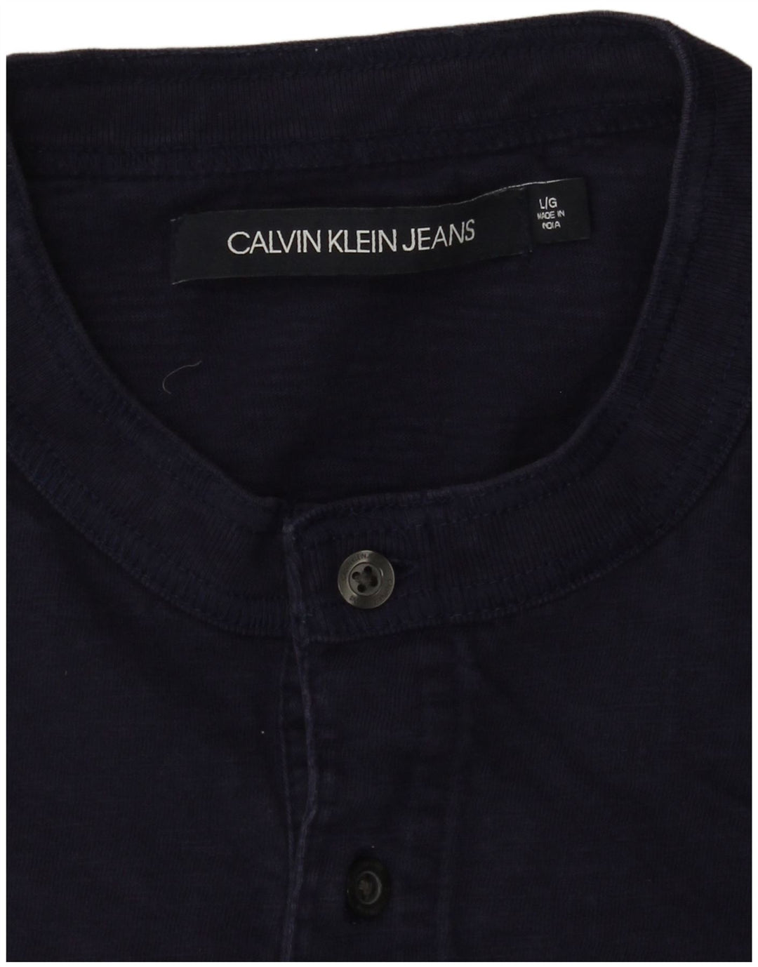 Calvin Klein Jeans T-shirt da uomo Top Large Blu Navy