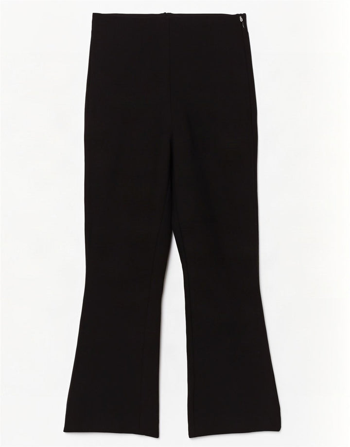 Pantaloni corti bootcut da donna Zara piccoli W26 L26 viscosa nera