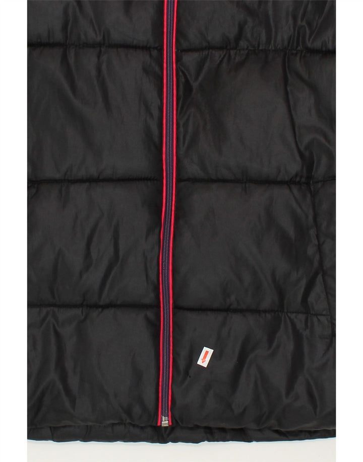 KAPPA Womens Padded Jacket UK 14 Medium Black Polyester Vintage Kappa and Second-Hand Kappa from Messina Hembry 