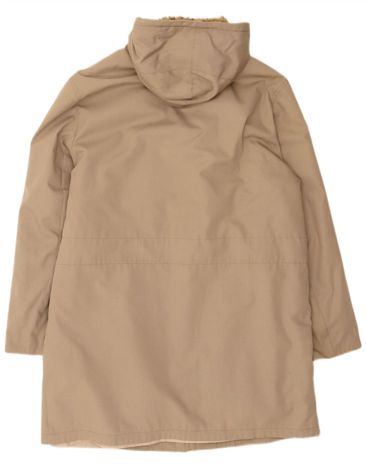 Giacca parka con cappuccio vintage da uomo UK 40 grande beige