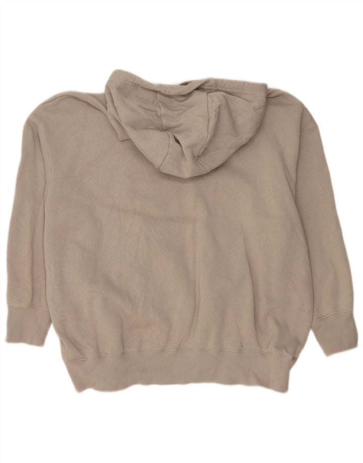 Maglione con cappuccio grafico oversize da donna NIKE UK 14 grande cotone grigio