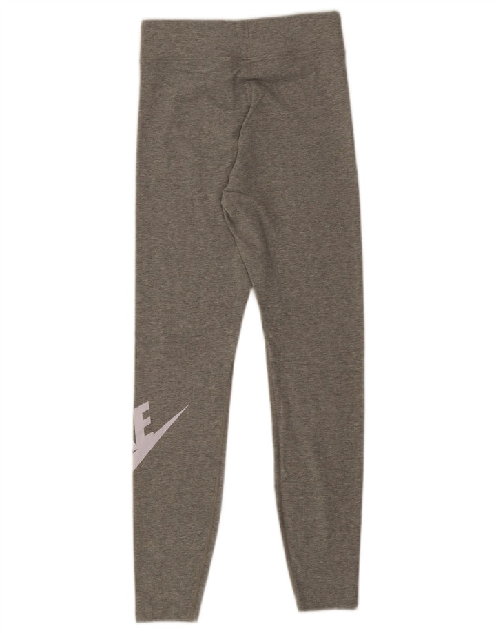 Leggings grafici da donna NIKE UK 8 piccolo cotone chiazzato grigio