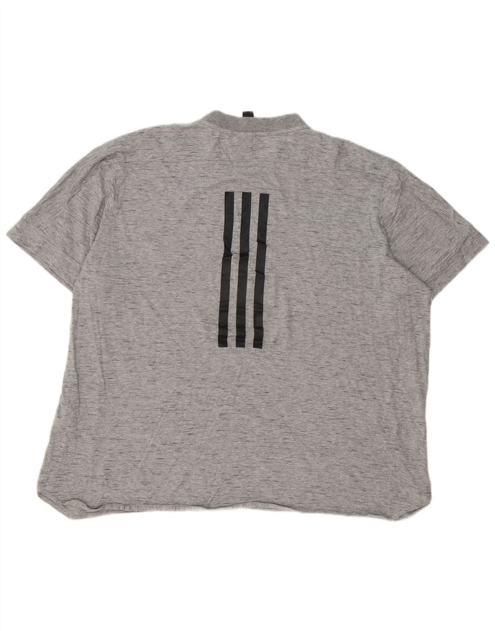 T-shirt da uomo Adidas Top 2XL cotone chiazzato grigio