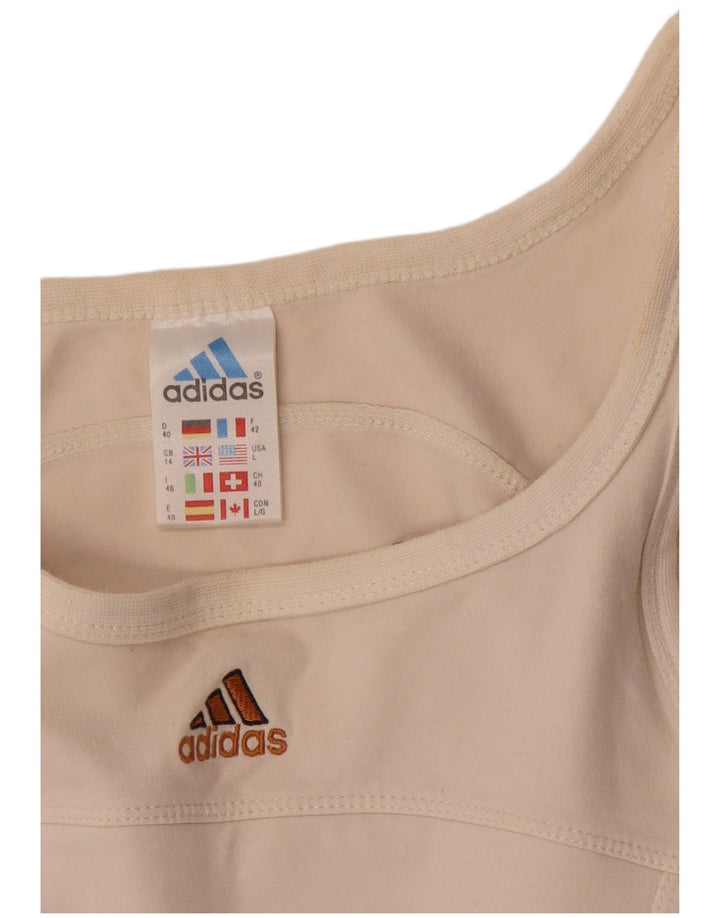 Canotta da donna ADIDAS UK 14 poliestere bianco sporco medio
