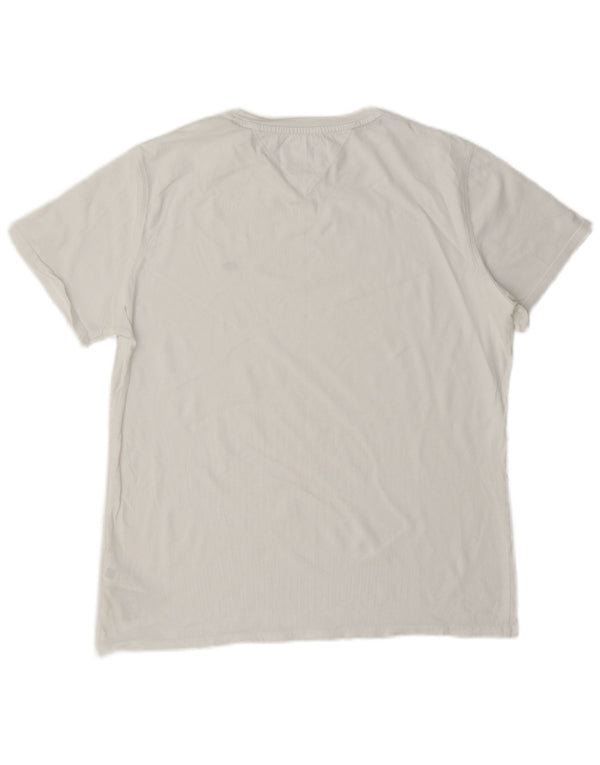 T-shirt da donna Tommy Hilfiger Top UK 16 grande cotone bianco