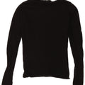 Top Zara da donna a maniche lunghe UK 10 Small Nero Modal