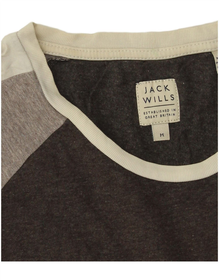 T-shirt da uomo Jack Wills Top in cotone color block medio nero