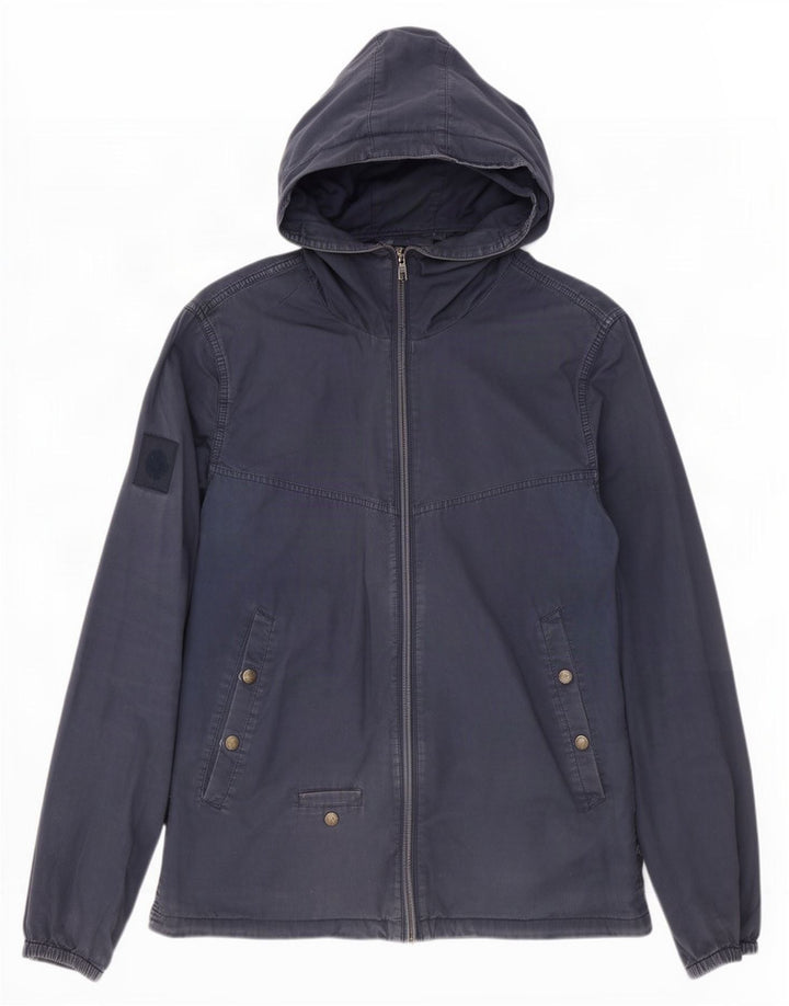 Giubbotto bomber con cappuccio da uomo Pretty Green UK 38 Cotone medio blu navy
