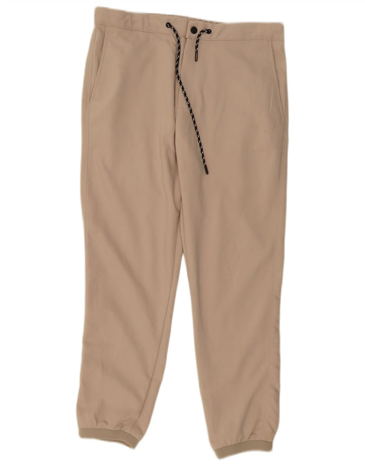 Pantaloni chino da uomo ZARA Joggers medi W32 L28 poliestere beige