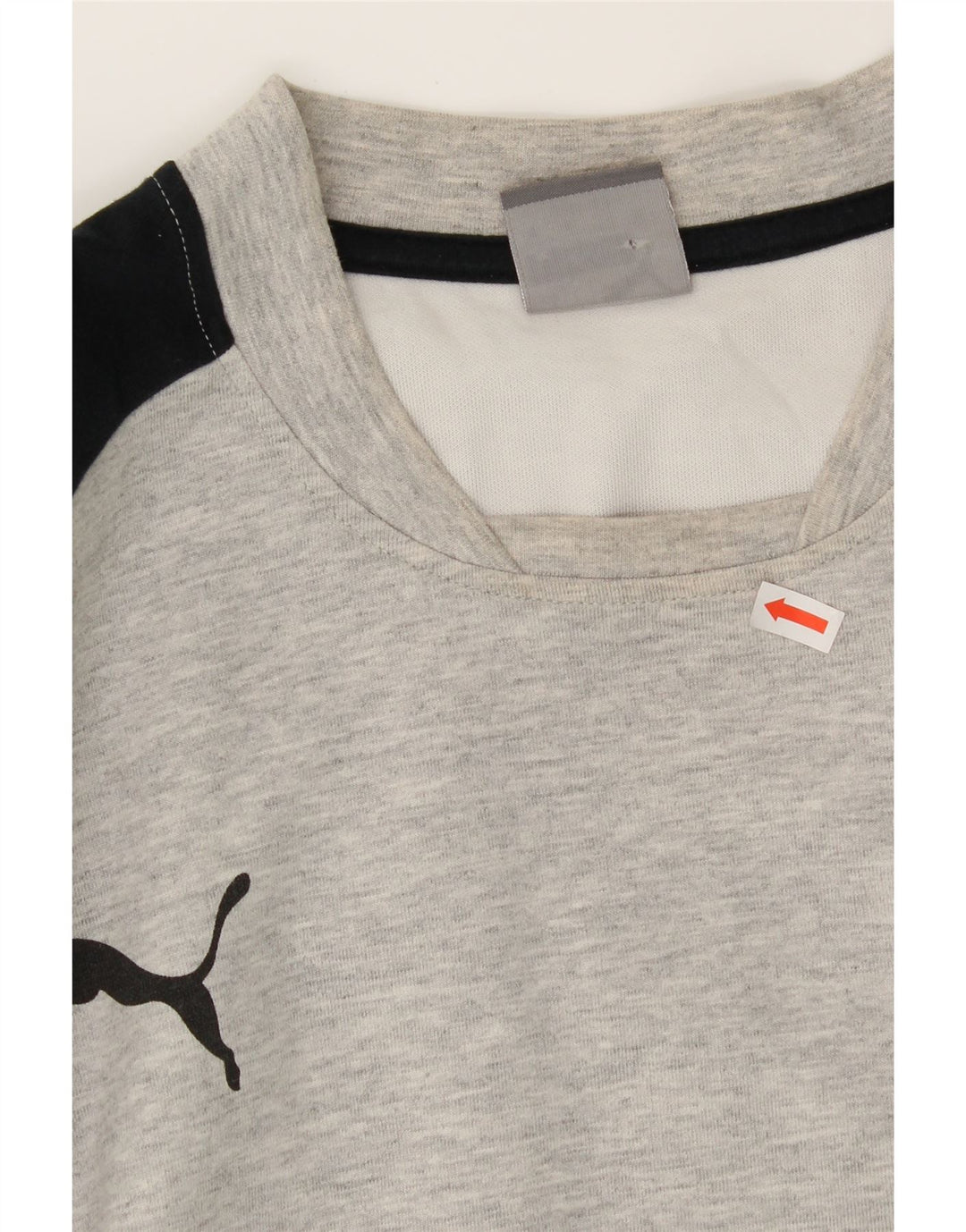 PUMA Mens Sweatshirt Jumper Large Grey Colourblock Polyester Vintage Puma and Second-Hand Puma from Messina Hembry 