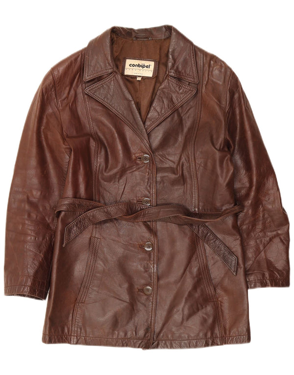 Giacca In Pelle Donna Conbipel IT 42 Pelle Marrone Medio