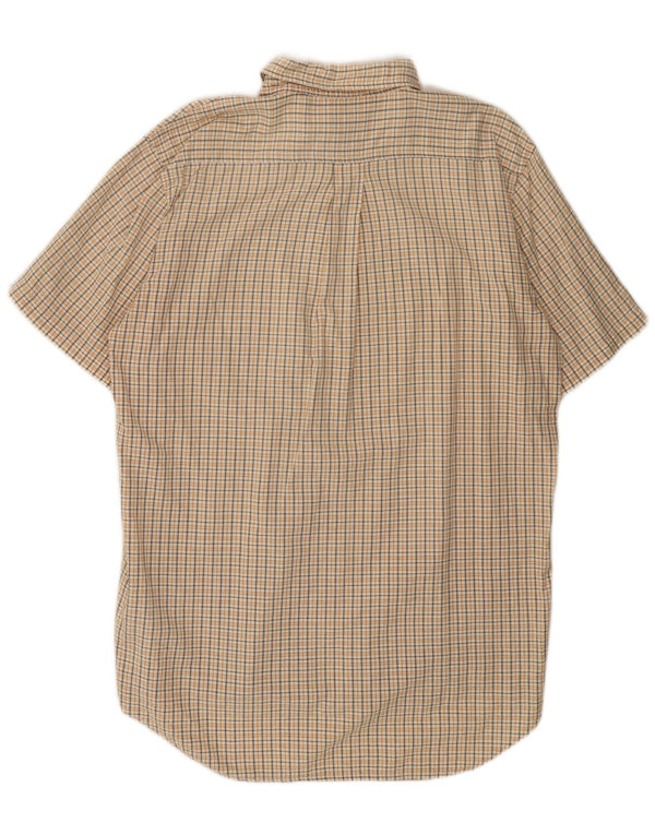 Camicia a maniche corte da uomo KAPPA 2XL in cotone a quadri bianchi