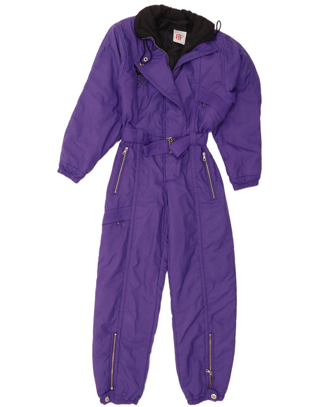 Tuta da sci da donna Belfe UK 12 Nylon floreale viola medio