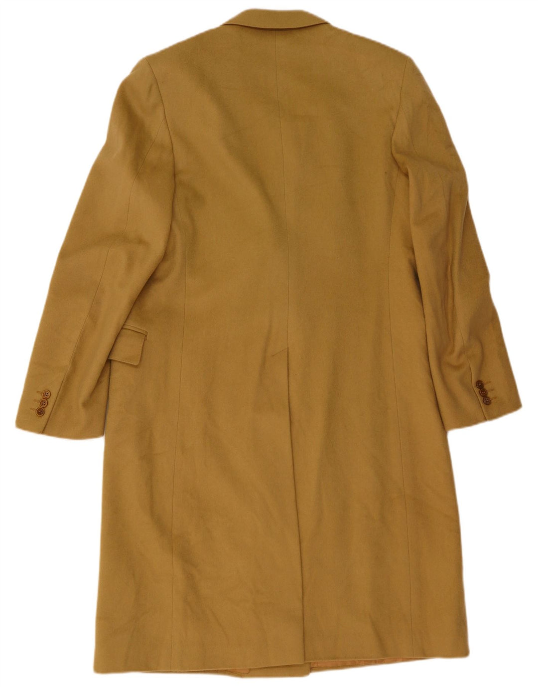 Cappotto doppiopetto vintage da donna UK 14 lana kaki media